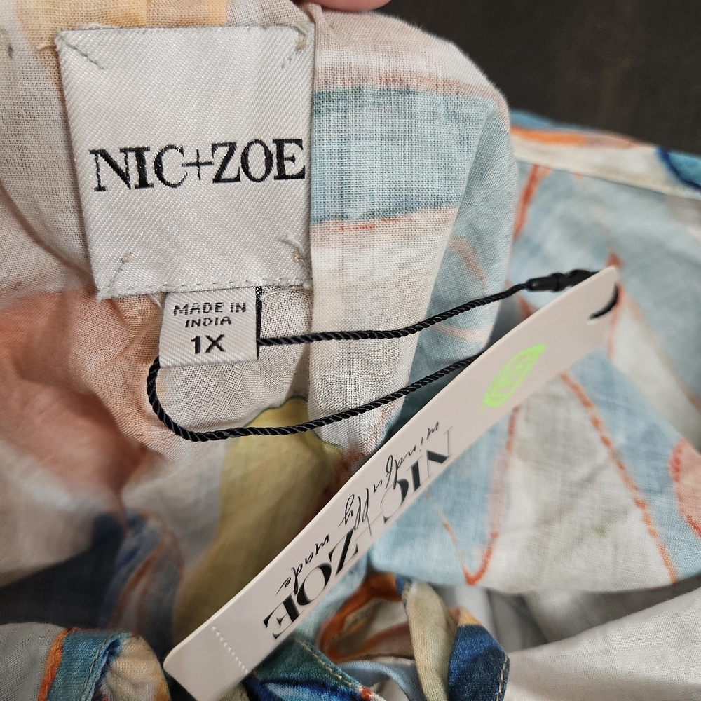 NIC+ZOE Citrus Grove Floral-Print Shift Dress size 1X New NWT - Picture 9 of 11